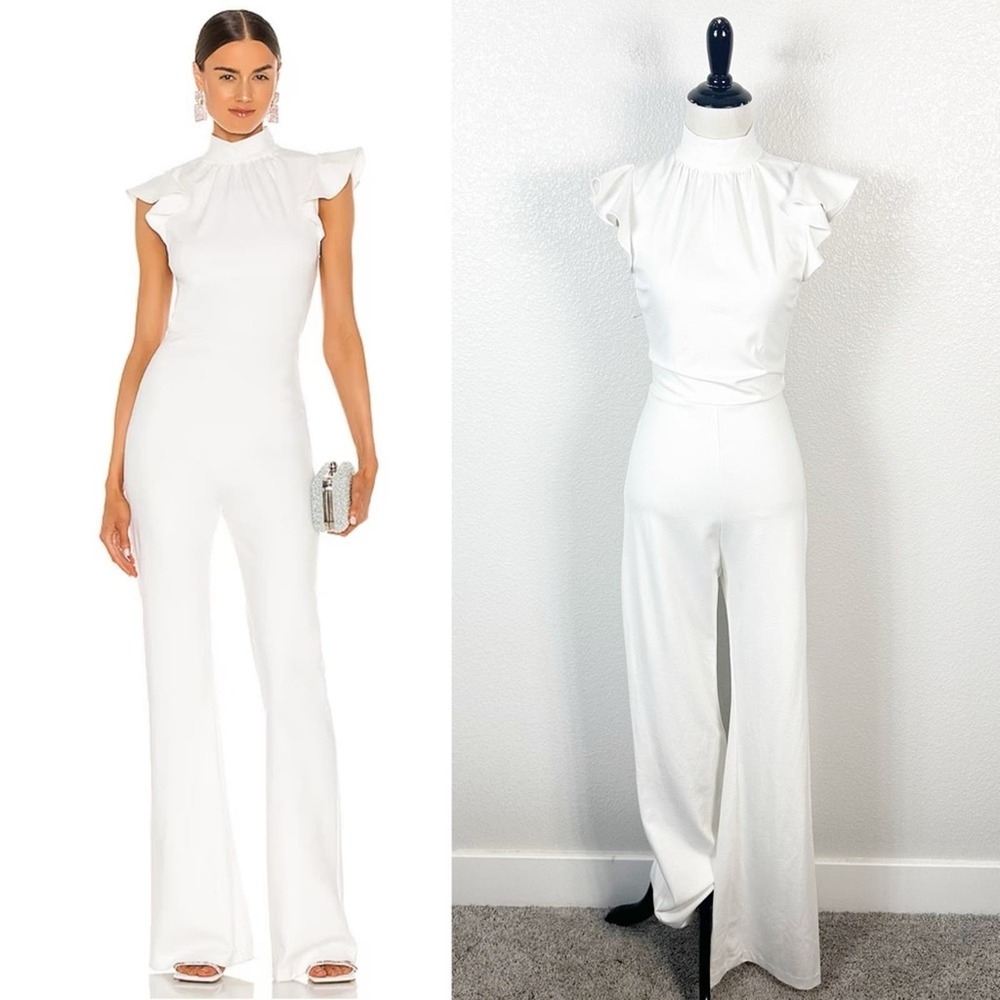 Amanda Uprichard x Revolve Women’s Davina Jumpsuit in Optic White Size Small